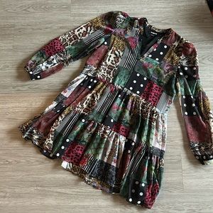 Desigual multi print dress
